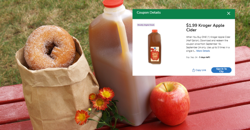 Kroger Apple Cider Digital Coupon