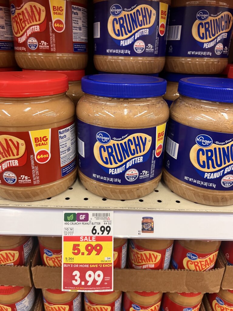 kroger peanut butter shelf image