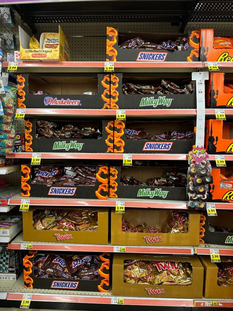 halloween candy Kroger shelf image