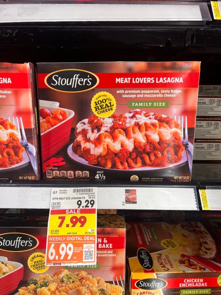 Stouffer's Entrees Kroger Shelf Image