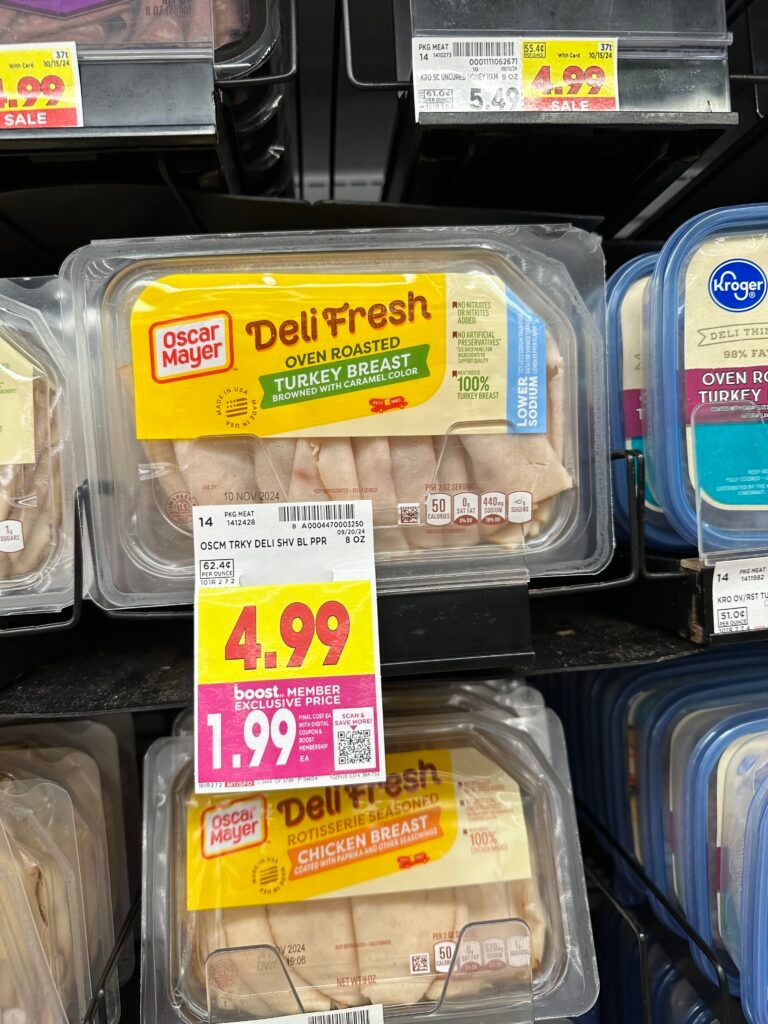 Oscar Mayer Deli Fresh Lunch Meat Kroger Shelf Image