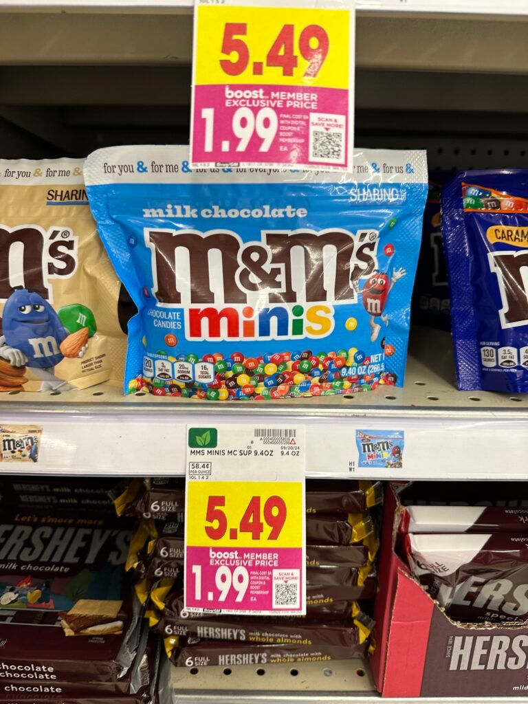 M&M's Sharing Size Kroger Shelf Image