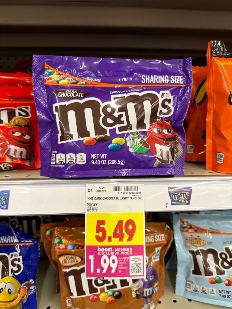 M&M's Sharing Size Kroger Shelf Image