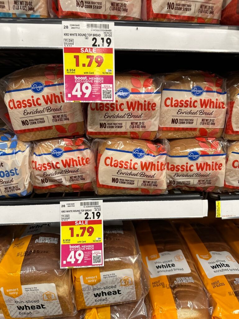 Kroger Bread shelf image