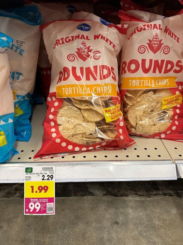 Kroger tortilla chips shelf image