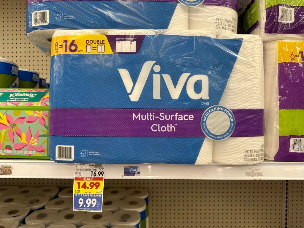 viva paper towels kroger shelf image