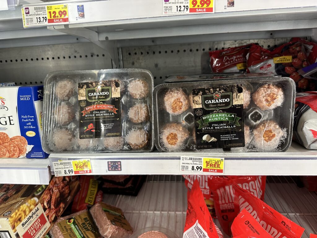 carando meatballs kroger shelf image