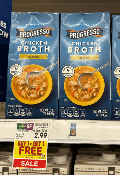 Progresso Broth Kroger Shelf Image