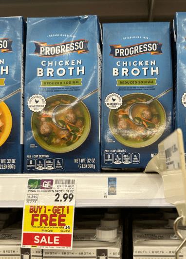 Progresso Broth Kroger Shelf Image