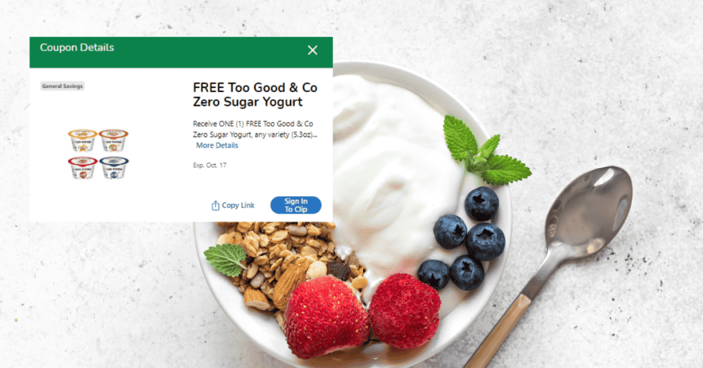 Too Good Zero Sugar Yogurt Kroger Digital coupon