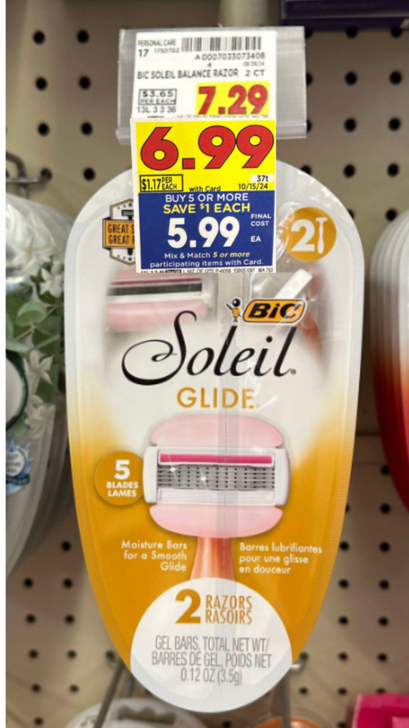 BIC Disposable Razor Kroger Shelf Image