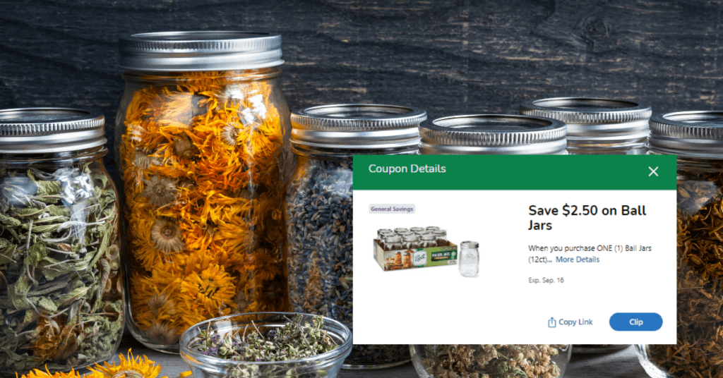 ball jars kroger digital coupon