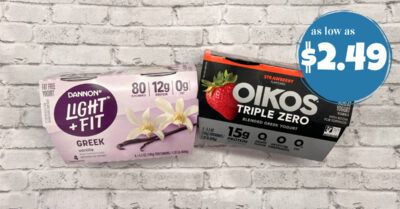 dannon light & fit and oikos triple zero kroger krazy