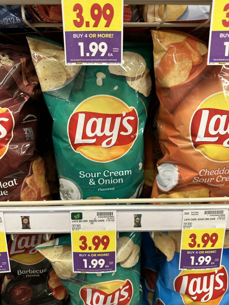 doritos, tostitos, cheetos and lays kroger shelf image' (1)