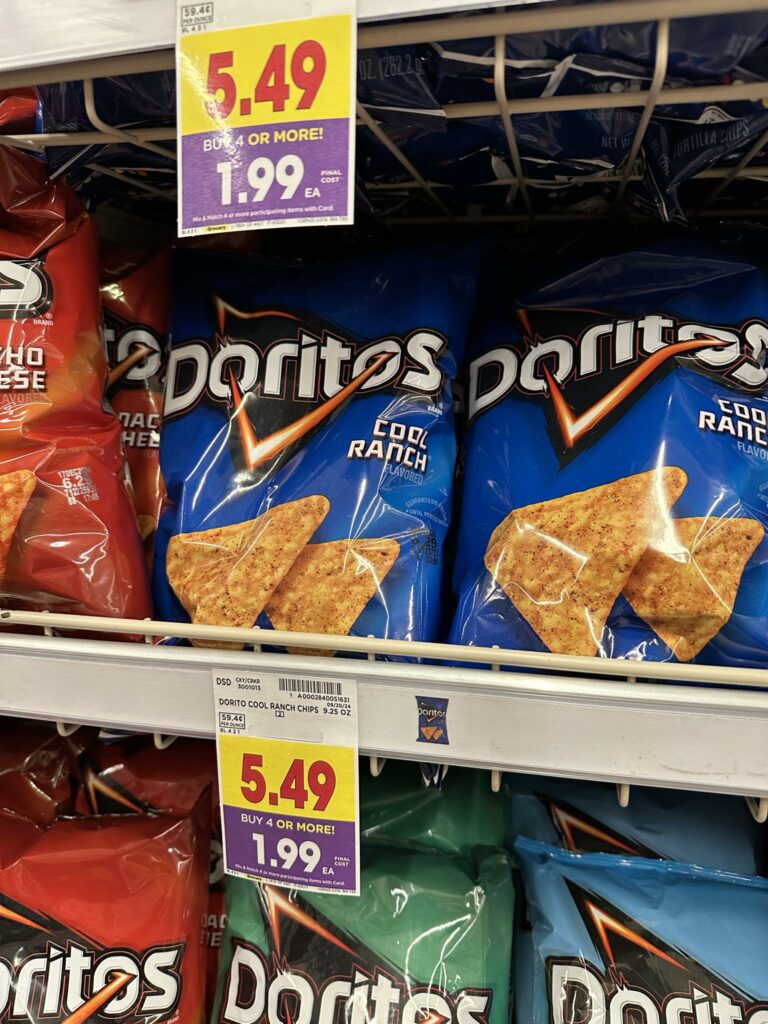 doritos, tostitos, cheetos and lays kroger shelf image' (1)