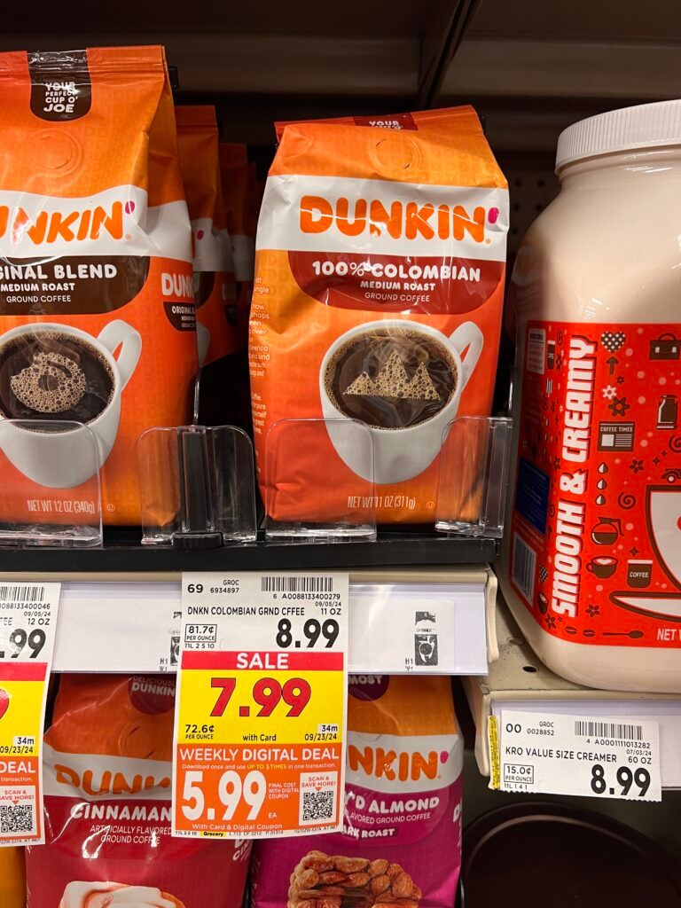 dunkin coffee kroger shelf image (1)