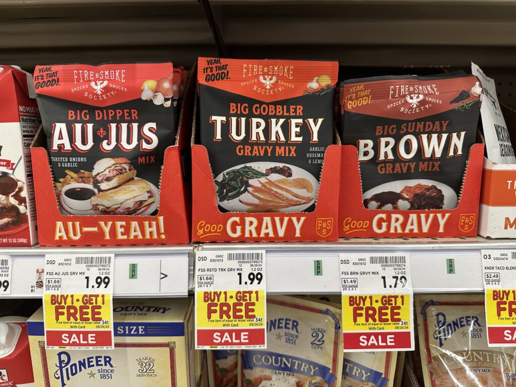 fire and smoke gravy mix kroger shelf image