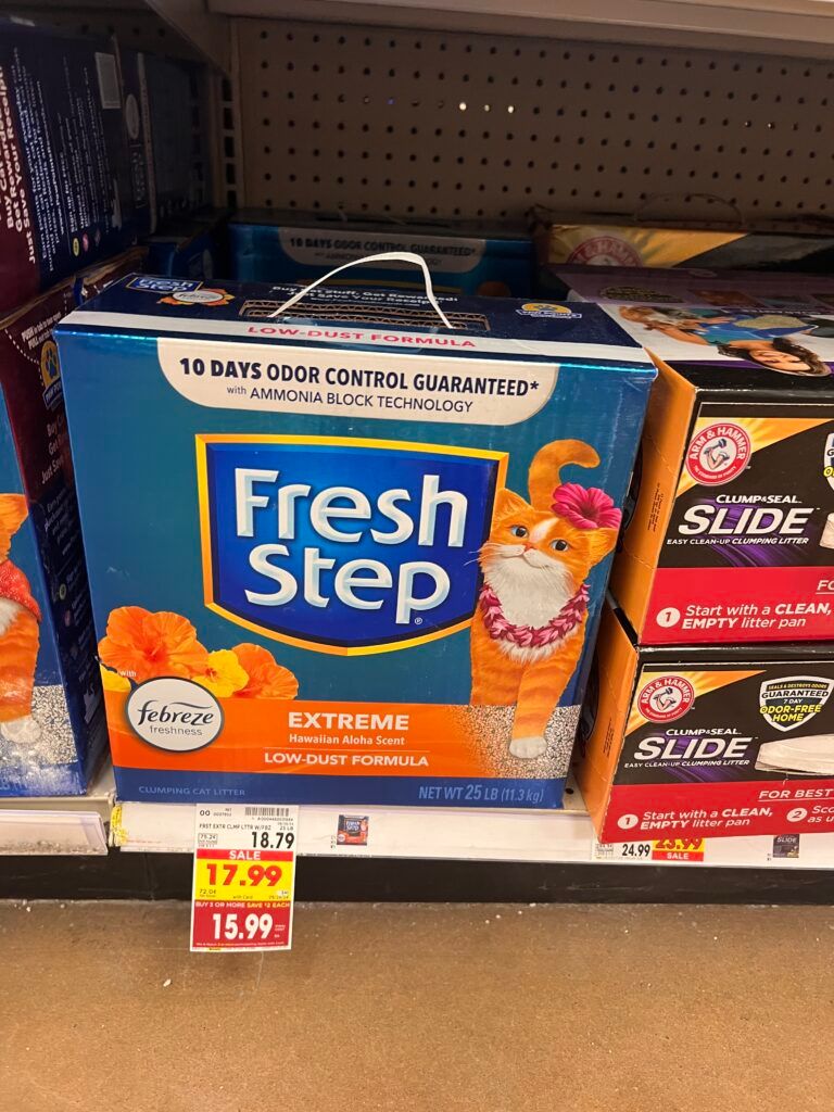 fresh step cat litter kroger shelf image (1)