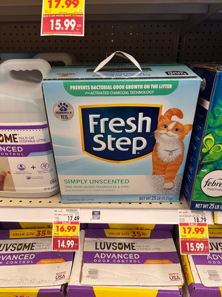 fresh step cat litter kroger shelf image (1)