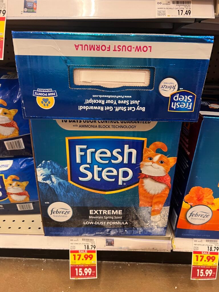 fresh step cat litter kroger shelf image (1)