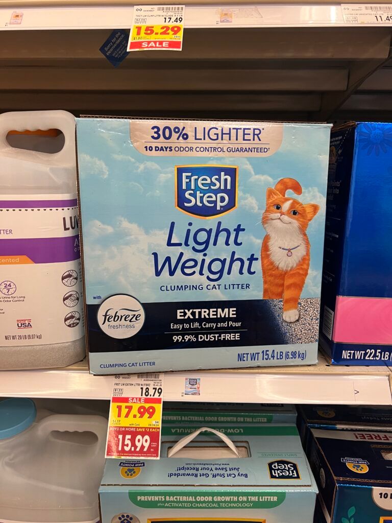 fresh step cat litter kroger shelf image (1)