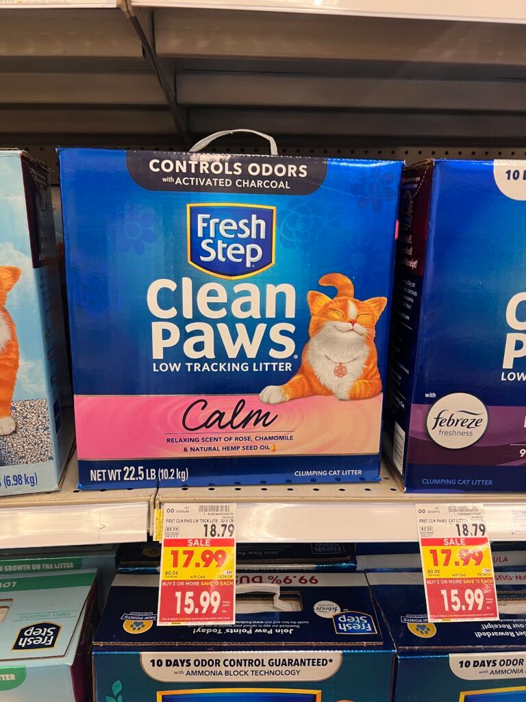 fresh step cat litter kroger shelf image (1)