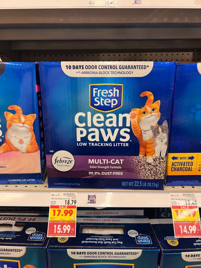 fresh step cat litter kroger shelf image (1)