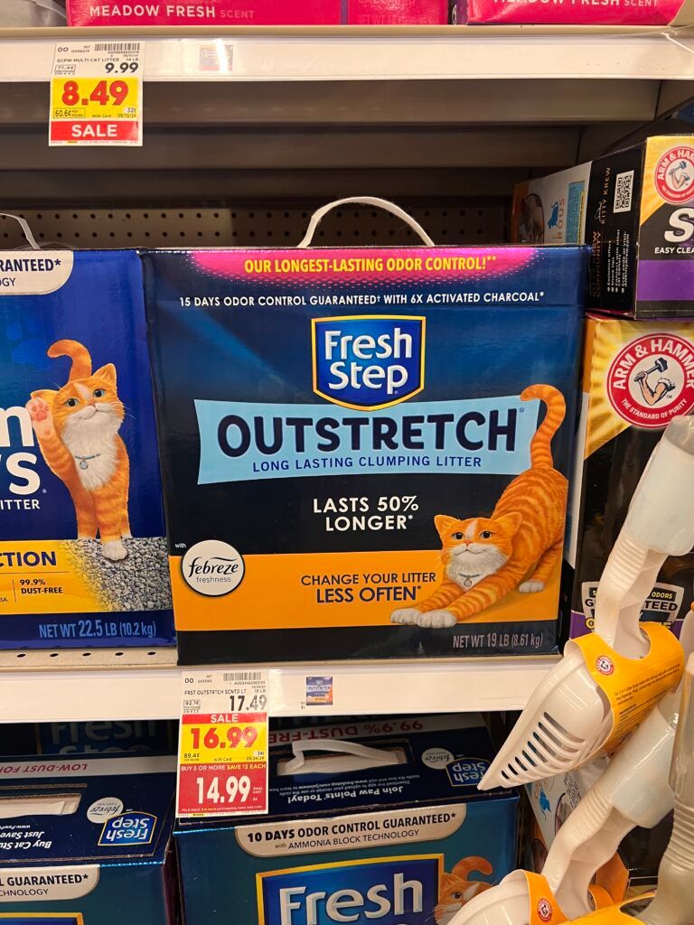 fresh step cat litter kroger shelf image (1)