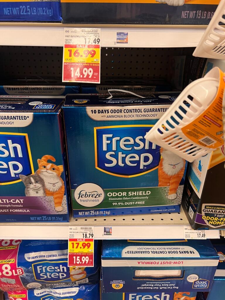 fresh step cat litter kroger shelf image (1)