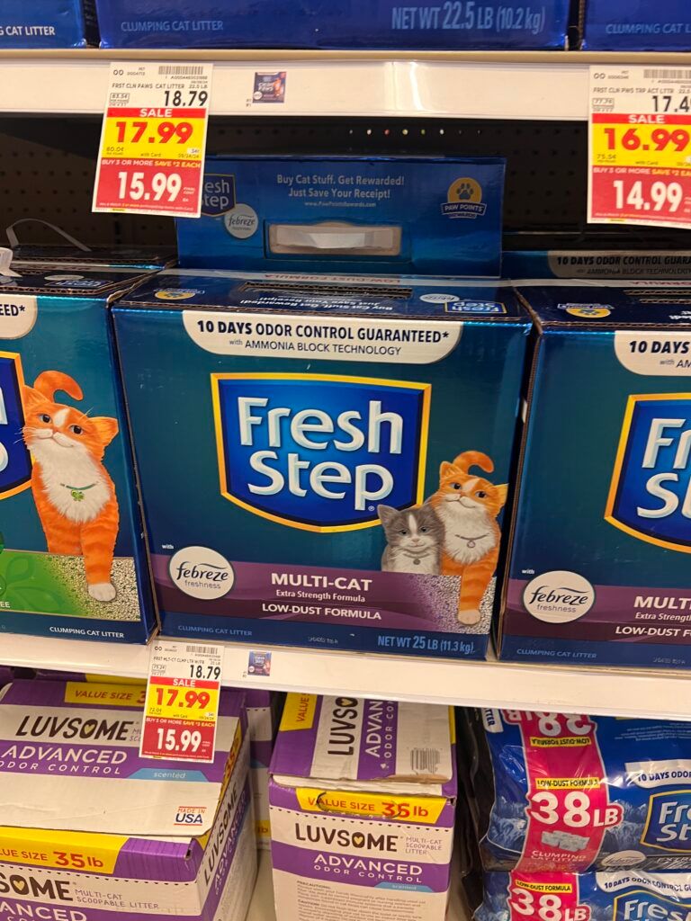 fresh step cat litter kroger shelf image (1)