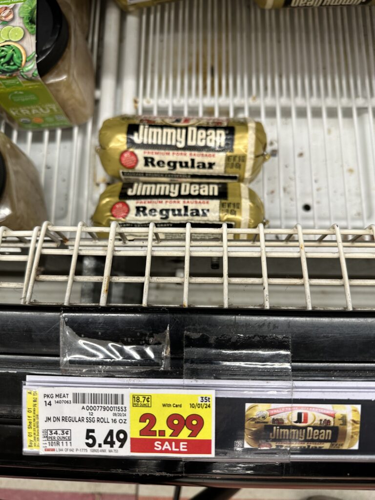 jimmy dean sausage roll kroger shelf image (1)