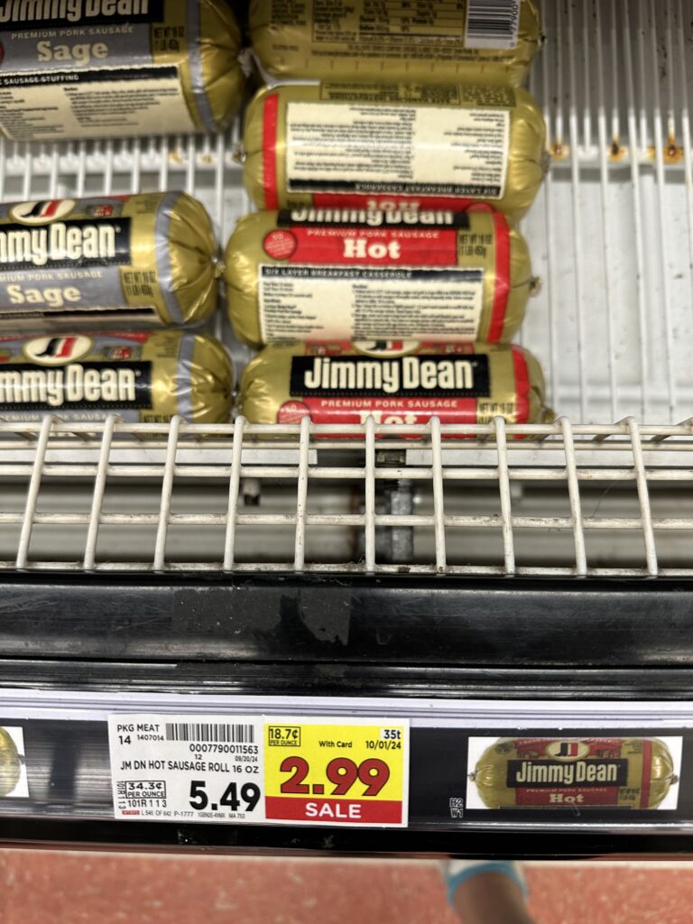 jimmy dean sausage roll kroger shelf image (1)