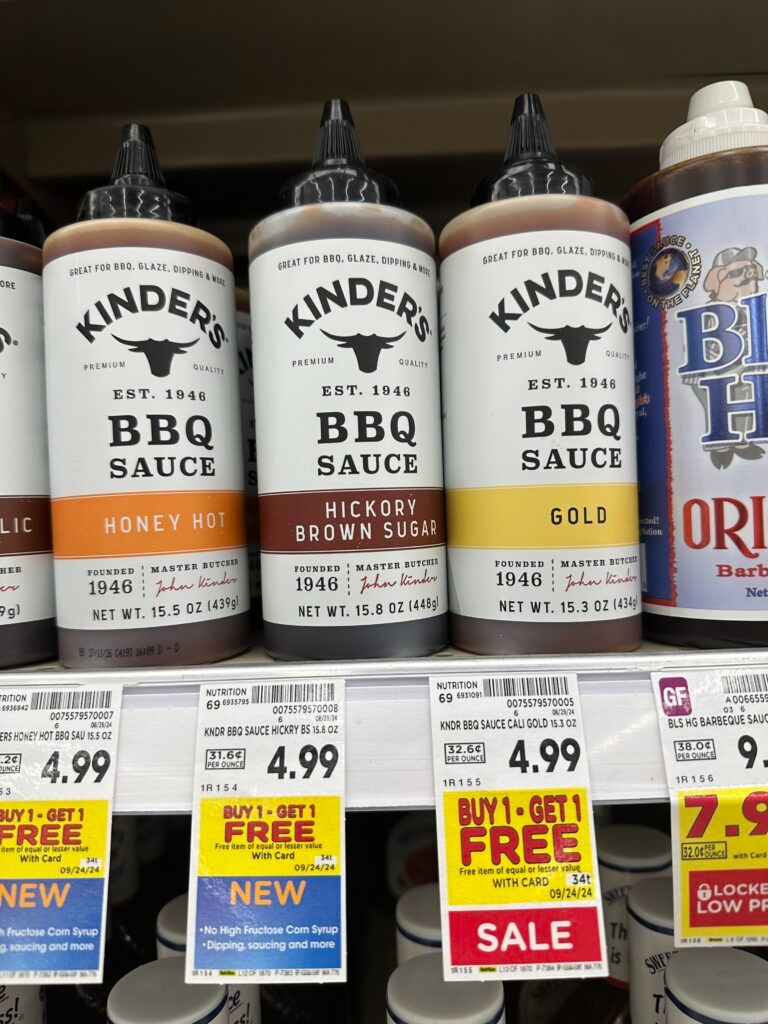 kinders sauces kroger shelf image (1)