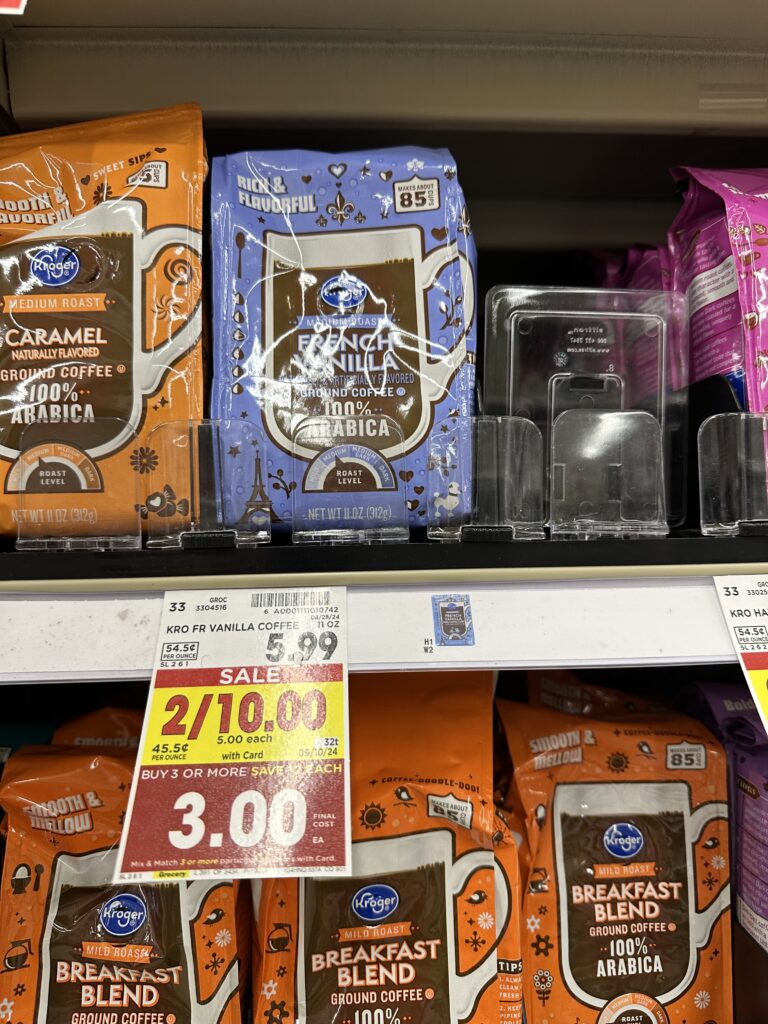 kroger bagged coffee shelf image (1)