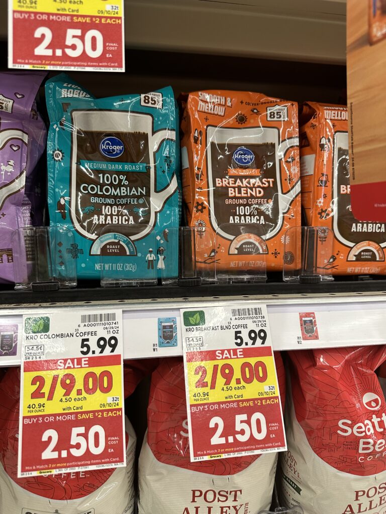 kroger bagged coffee shelf image (1)