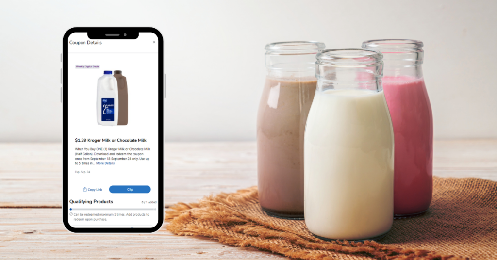 kroger milk and choco milk digital