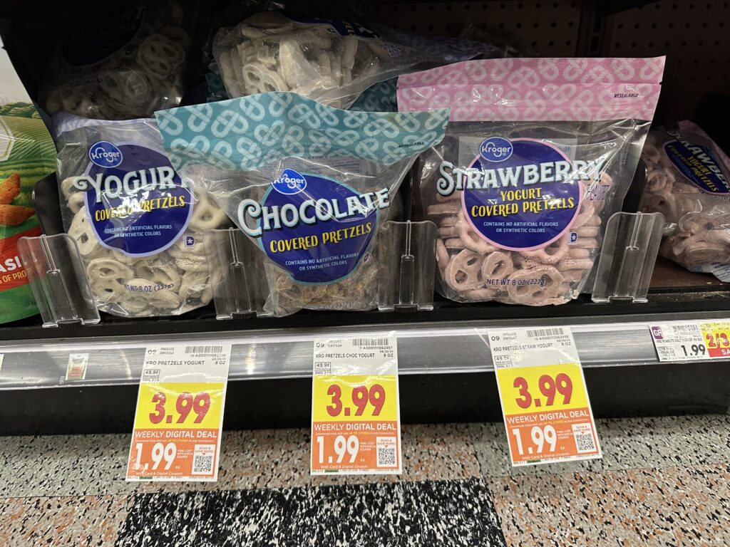 kroger yogurt pretzels shelf image