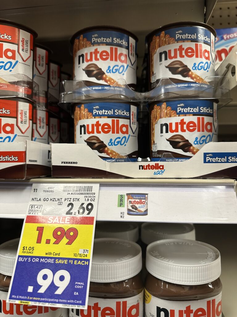 nutella and go kroger shelf image (1)