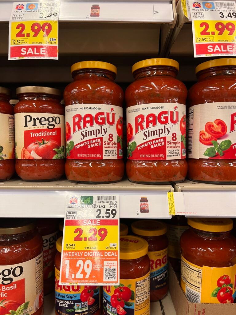 ragu pasta sauce kroger shelf image (1)