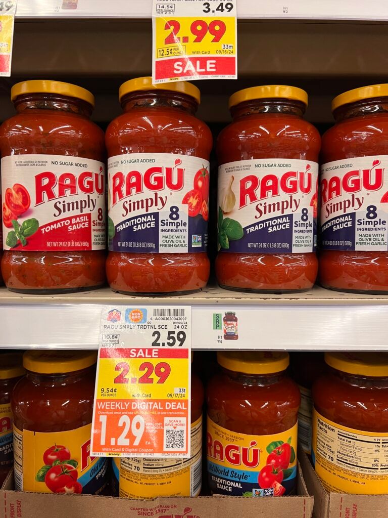 ragu pasta sauce kroger shelf image (1)