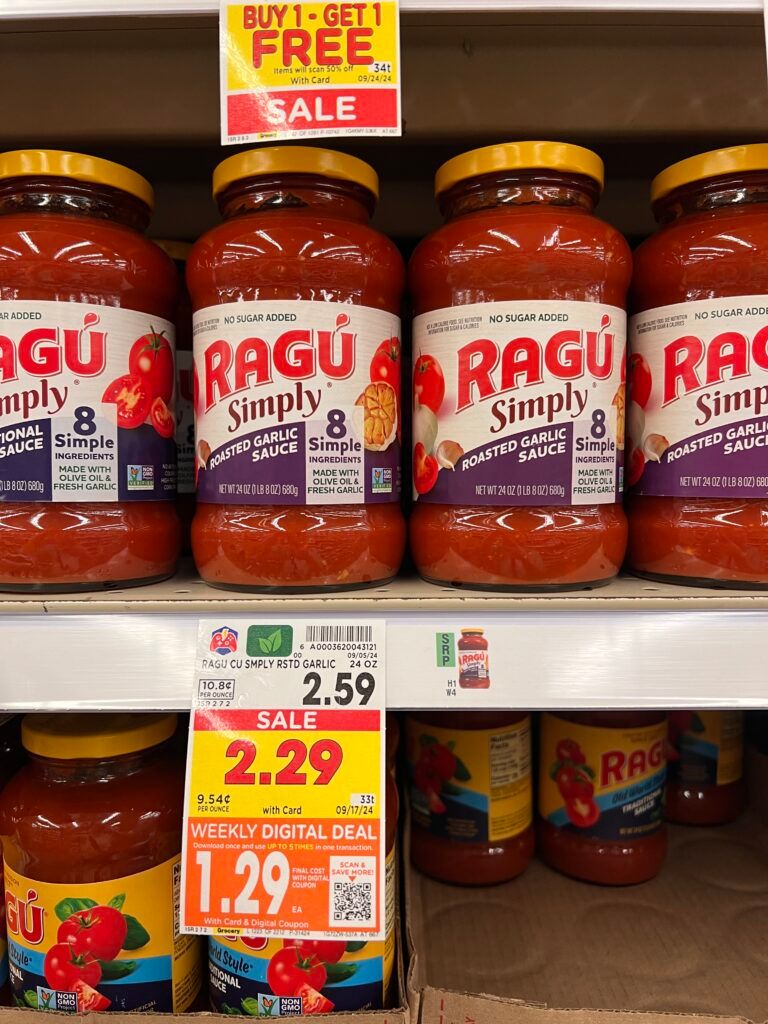 ragu pasta sauce kroger shelf image (1)