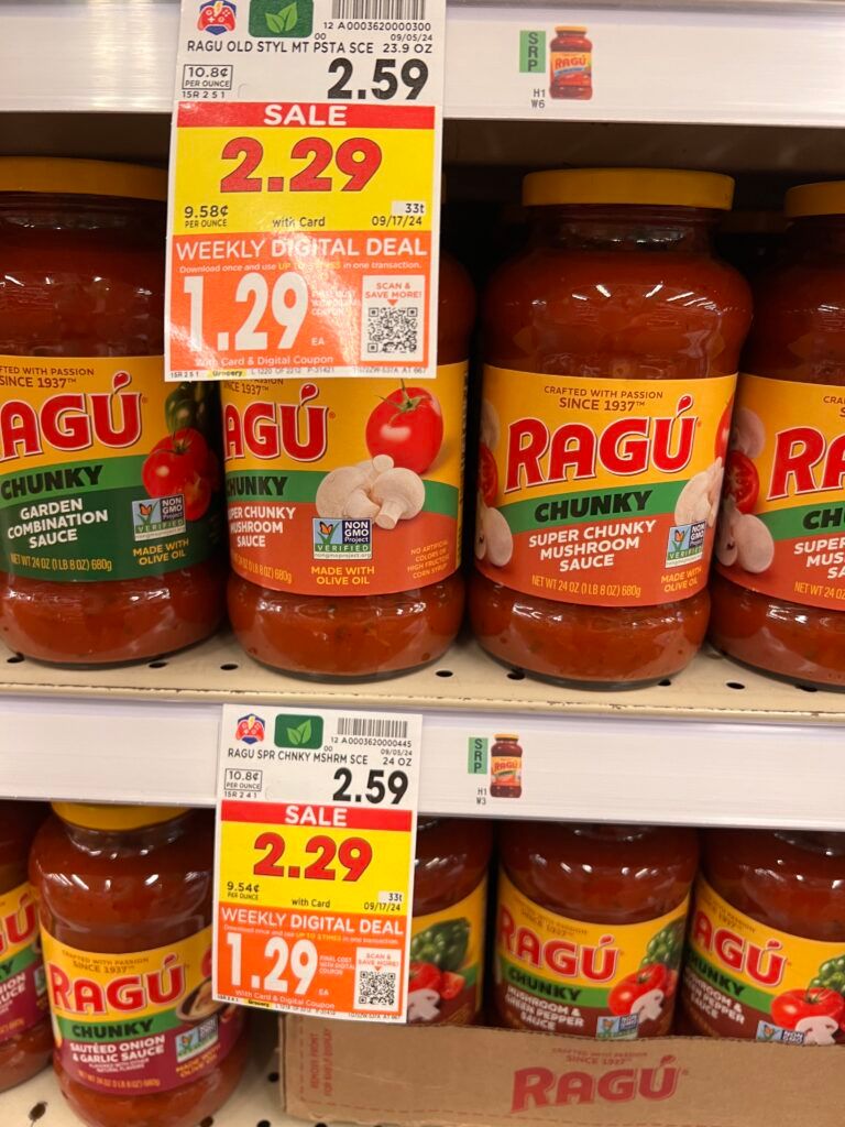 ragu pasta sauce kroger shelf image (1)