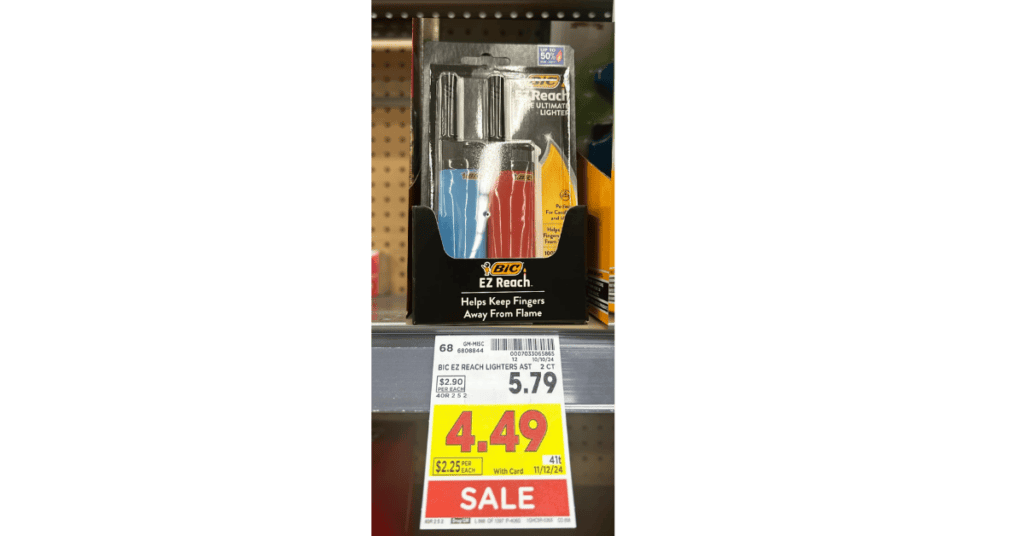 bic ez reach lighter kroger shelf image