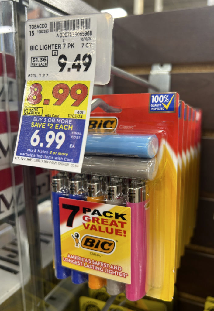 BIC Lighters Kroger Shelf Image