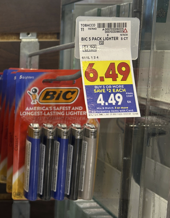 BIC Lighters Kroger Shelf Image