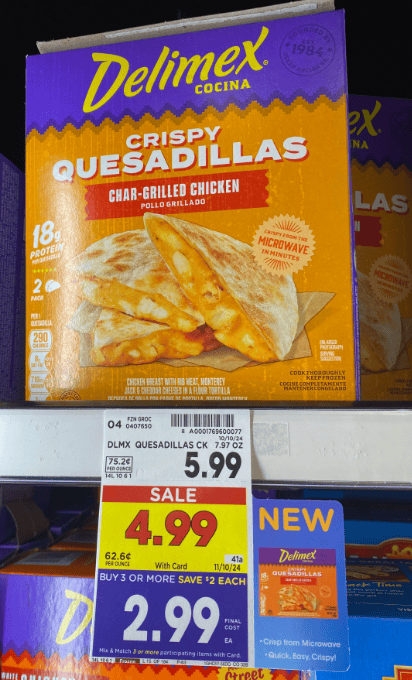 Delimex Quesidillas Kroger Shelf Image