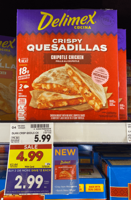 Delimex Quesidillas Kroger Shelf Image