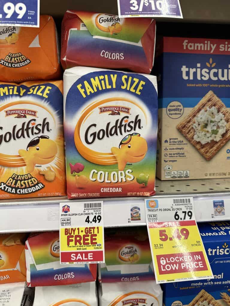 Goldfish Crackers and Crisps Kroger Shelf Image