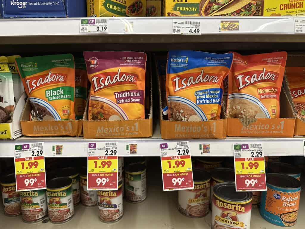 Isadora Beans kroger shelf image