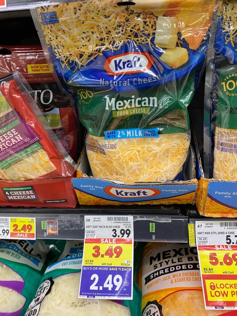 Kraft Shredded Cheese kroger shelf image (1)